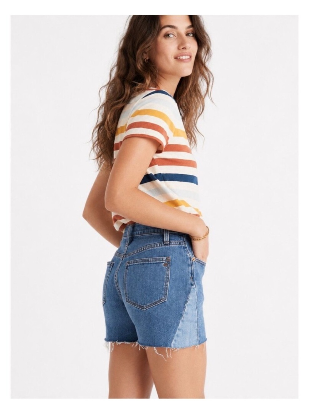 Madewell Blue Denim Cutoff Jean Shorts - Picture 1 of 13